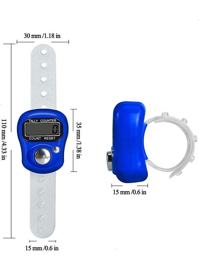 Vision Digital Tasbih Tally Counter – 7 Pieces Set | Electronic Prayer & Dhikr Counter for Ramadan & Daily Worship | Portable Finger Click Counter | Assorted Colors - Image 2